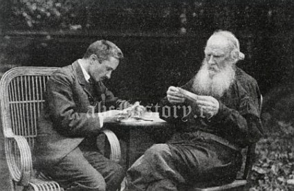 L. N. Tolstoj se svým tajemníkem
